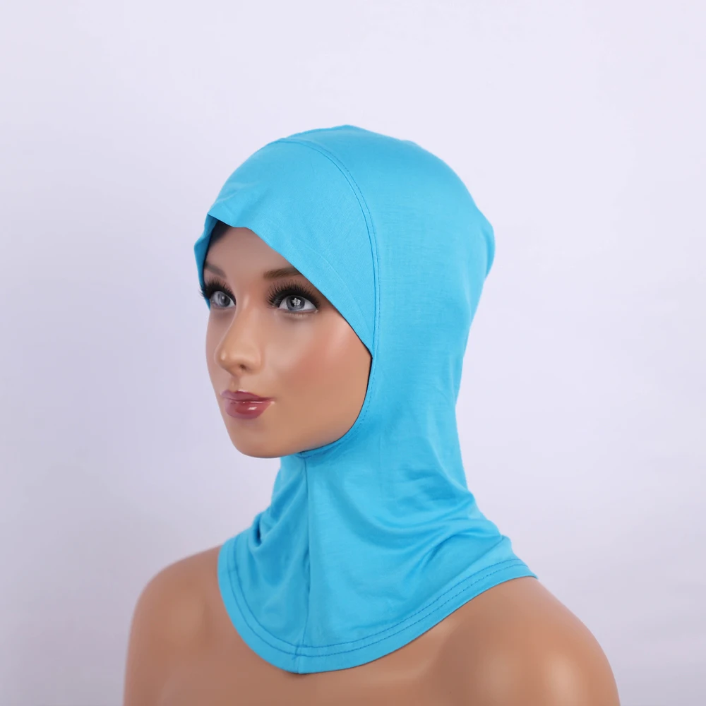 RIMAIRE Modal Pure Color Fashion Muslim Hijab Cotton Headscarf with All-round Sun Protection Elastic Women Turban Hijabs