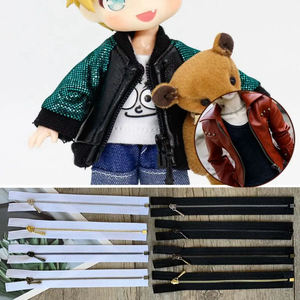 

New 10*2cm DIY Clothes Accessory Garment Applique Doll Clothing Zippers Mini Zipper Handmade Sewing Scrapbooking