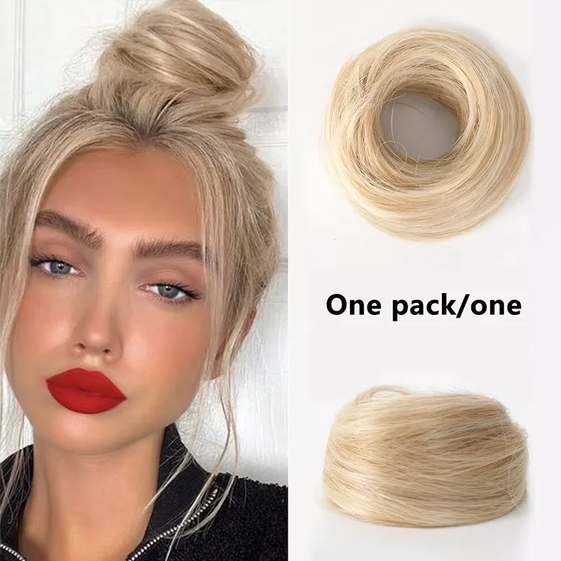 Messy Bun Hair Piece Straight Chignon Extension