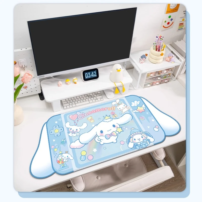 Kawaii Cinnamoroll коврик для мыши с рисунком Sanrio, большой коврик для мыши, нескользящий геймерский коврик для клавиатуры и мыши, коврик для ноутбука, компьютера, настольного компьютера
