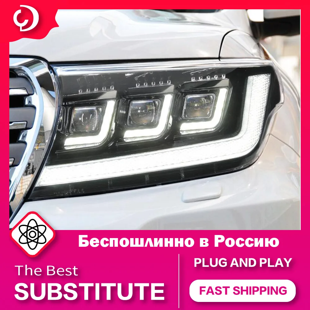 

AKD Car Styling Headlights for Land Cruiser Head Light 2008-2015 LED Headlight DRL Head Lamp Led Projector Auto Accessories