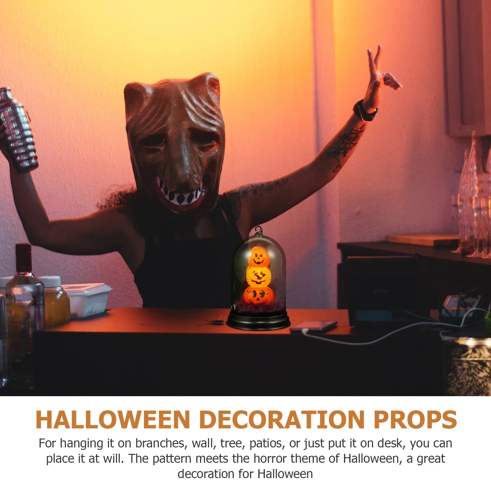 

Halloween Pumpkin Decor Led Night Lamp For Party Desktop Atmosphere Hanging Decorative Light Garden Ktv Bar Hotel Halloween Lamp