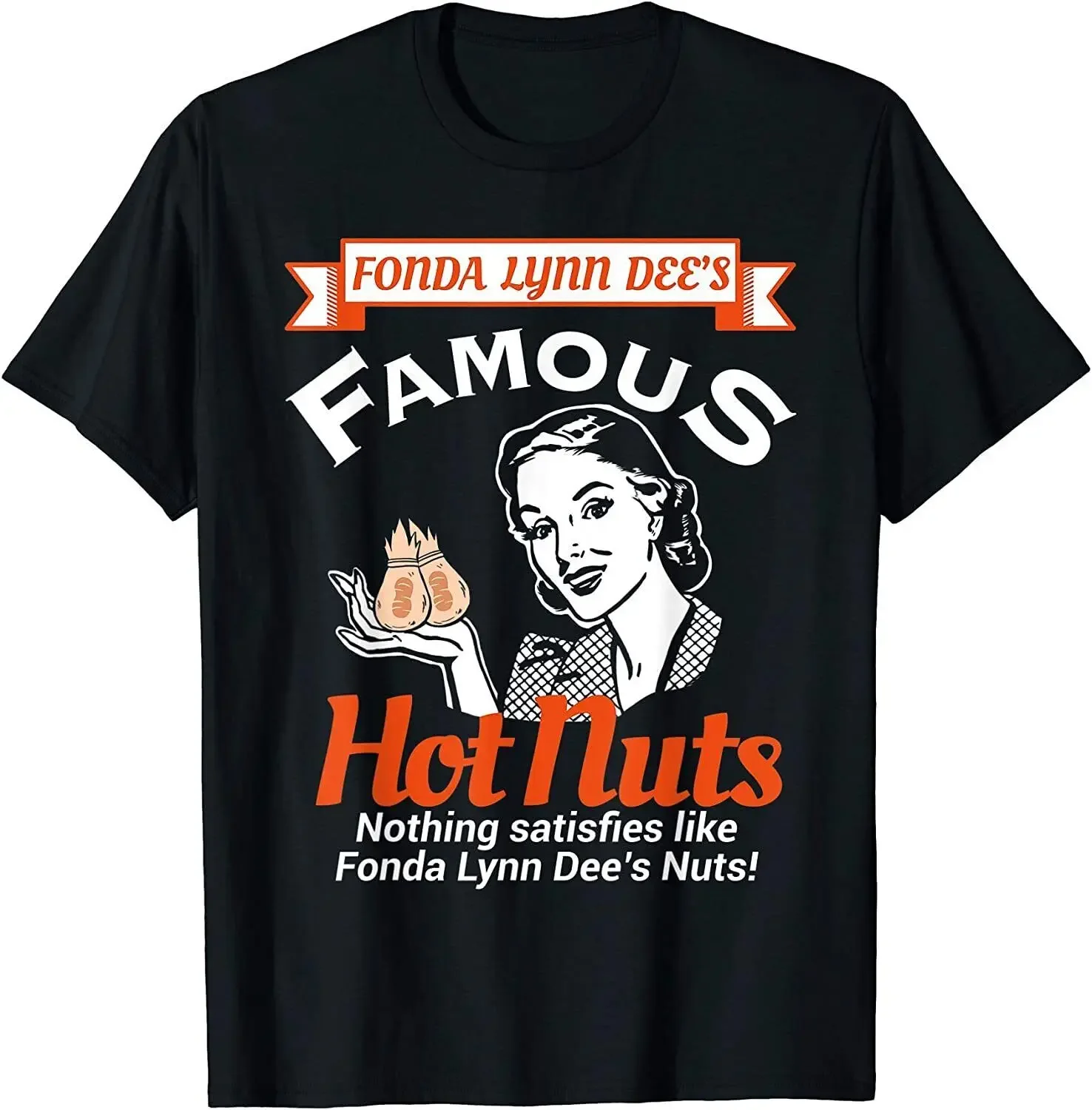 New Limited Dees Nuts Satisfies Funny Adult Humor T-Shirt mens designer clothes new in tops & tees Short Sleeve Round Collar