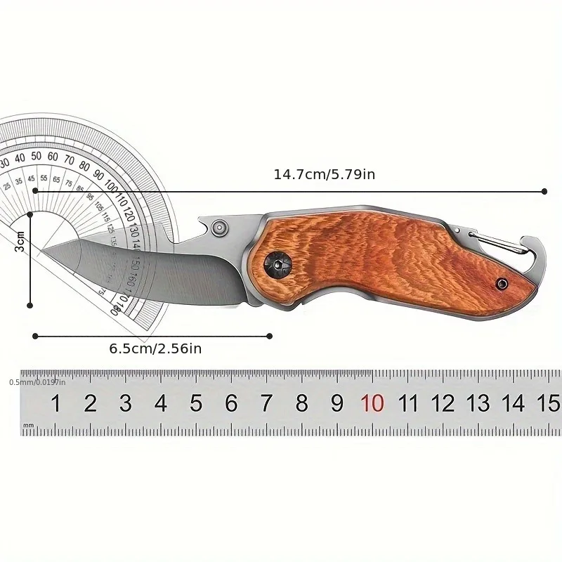 Sharp high hardness folding knife, outdoor survival tactics pocket knife, small camping knife EDC knife KR9195