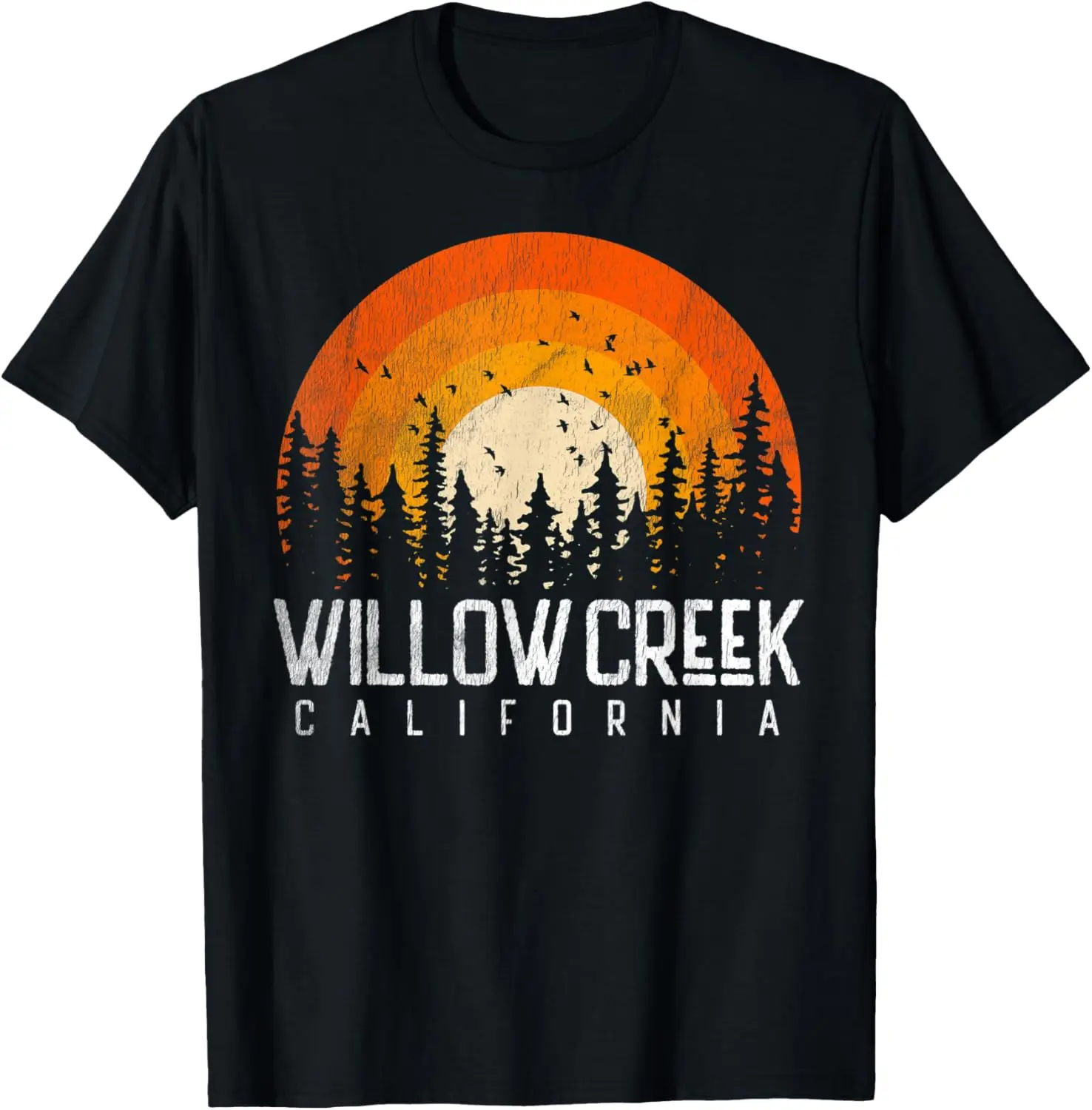 Willow Creek California CA Shirt Vintage 70s 80s Retro Gift T-Shirt