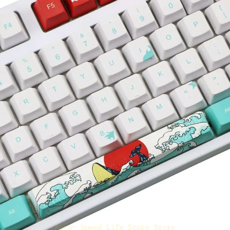 

02da 109 для ключа окрашивания сублимации MechanicalKeyboard Keycap Sea Coral Ukiyoe Keycap Ke