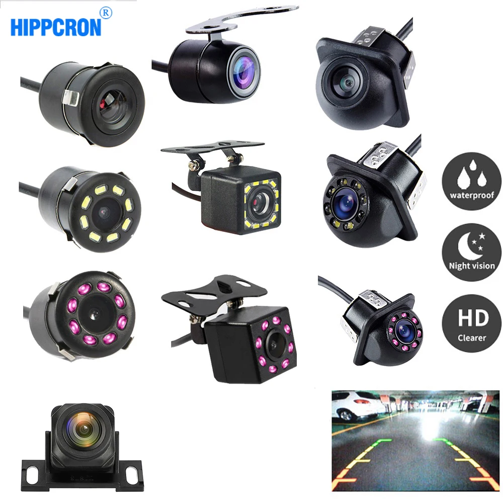 HIPPCRON Car Rear View Camera Infrared 140 Degree HD Night Vision IP69 Auto Parking Waterproof Monitor Video CCD AHD Backup