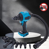 6IN1 Cordless Air Blower With Nozzle Dusting Machine Multifunction Dust Blower Inflator Vacuum Tool For Makita 18V Battery