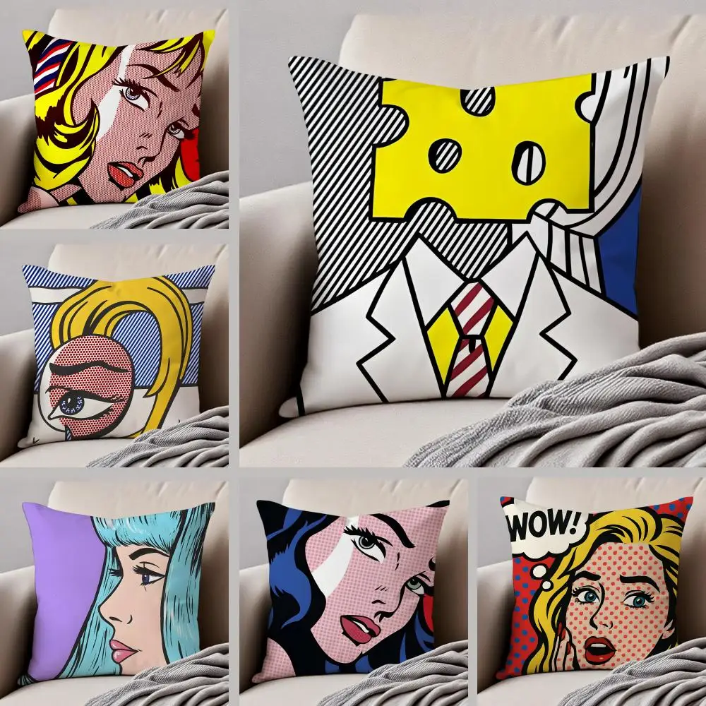 Pop Art R-Roy Lichtensteins Fashion Cushion Cover Throw Pill