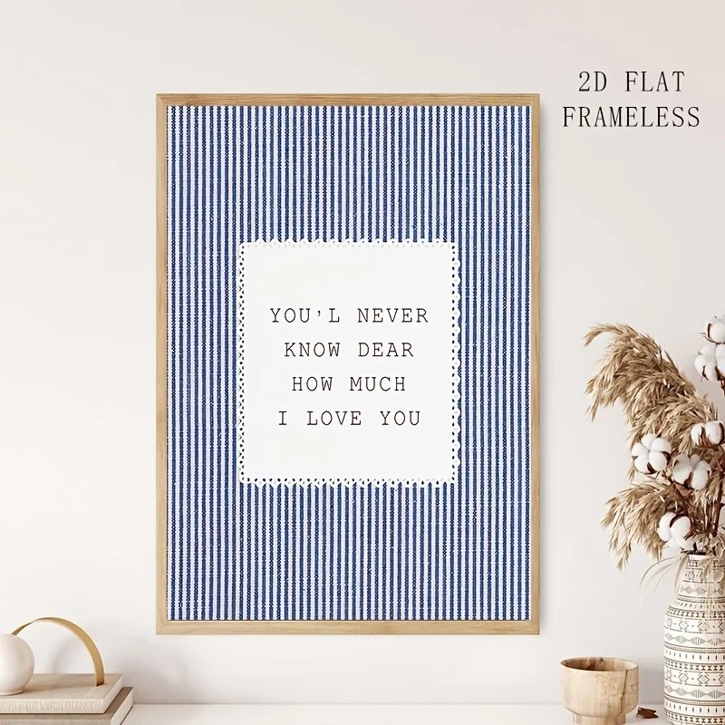 2D Flat, 1pc, 2D Flat, Frameless, Multiple Sizes, Posters & Prints, Canvas Painting; You Never Know, Dear, Wall Decor Art, Li
