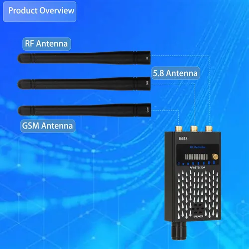 Imagen 2 del producto Buscador de señal CDMA antiespía,Detector RF, Audio GSM, GPS, 4G, 5G, señal móvil, Bluetooth, WiFi, bloqueador, dispositivo espía, detección inhibidor de señal bloqueador de bluetooth a distancia detector de micrófonos