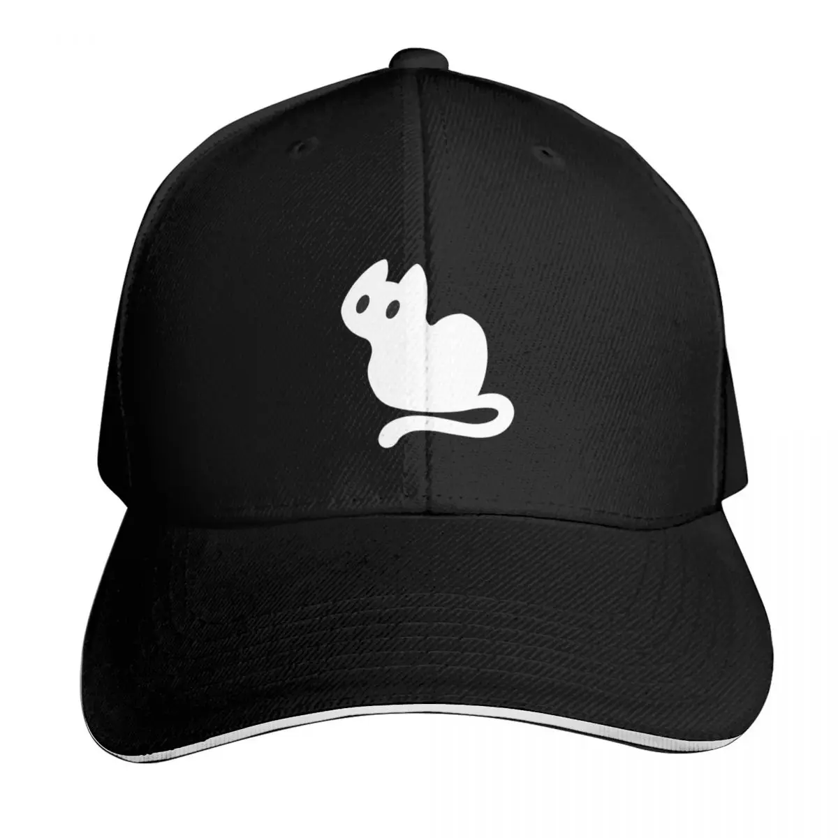 Sitting White Cat Baseball Cap Unisex for Men Women Outdoor Golf Running Hiking Summer Beach Travel