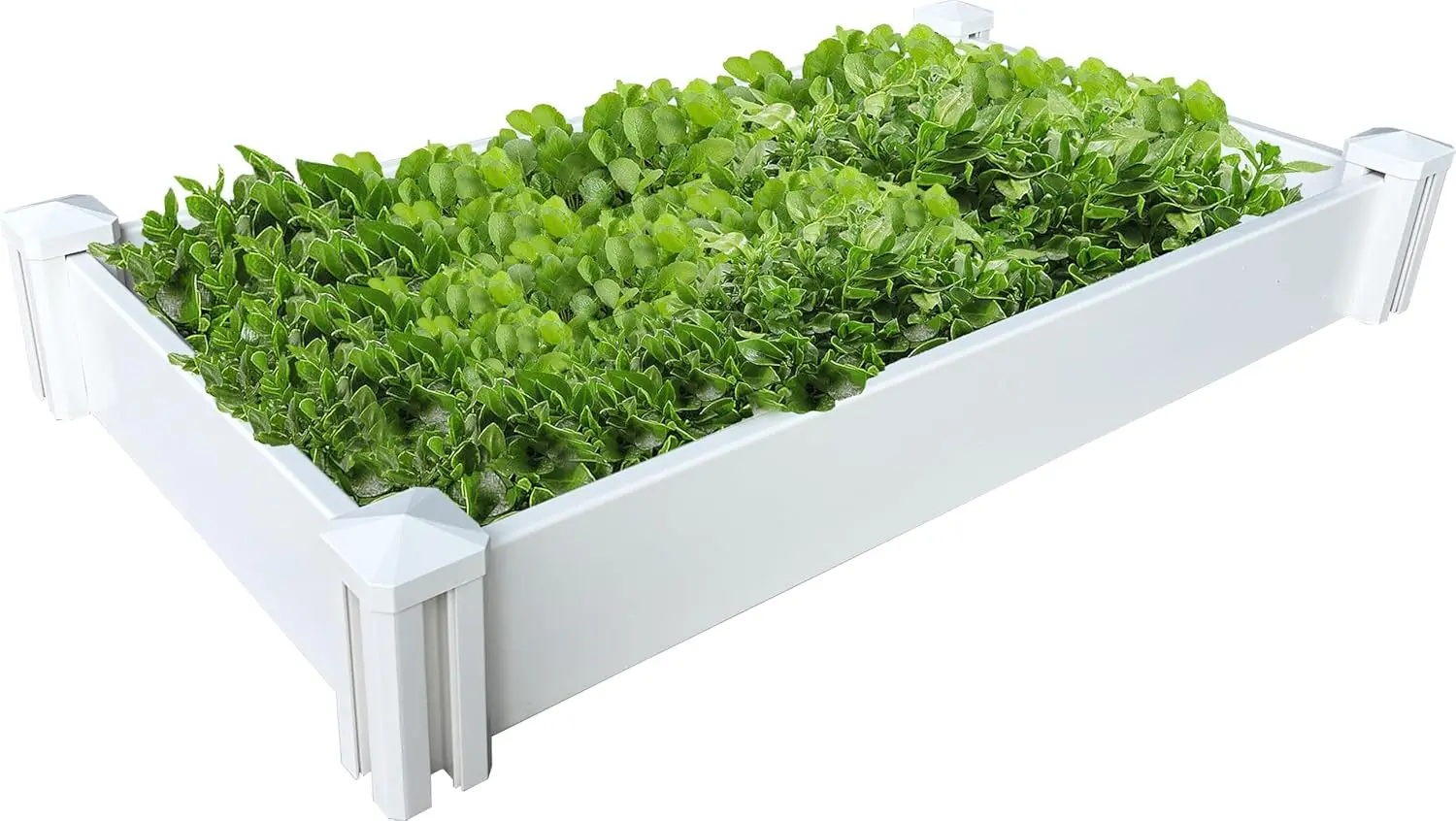 

Виниловая приподнятая грядка-клумба 4' x 2' без винтов для садоводства (1 шт.)