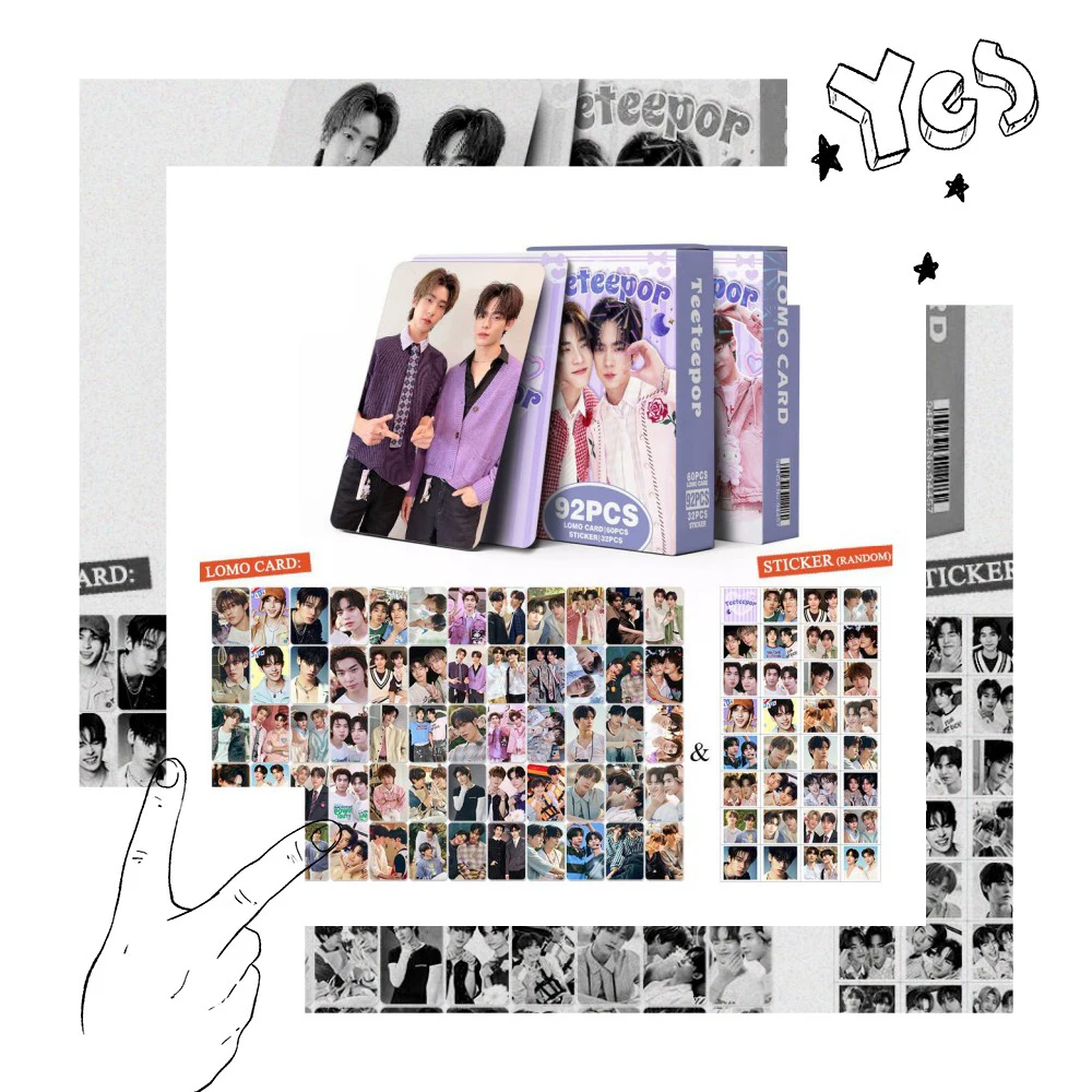 30/92Pcs/Set TeeteePor Duang with You TV CP Lomo Cards Stickers
