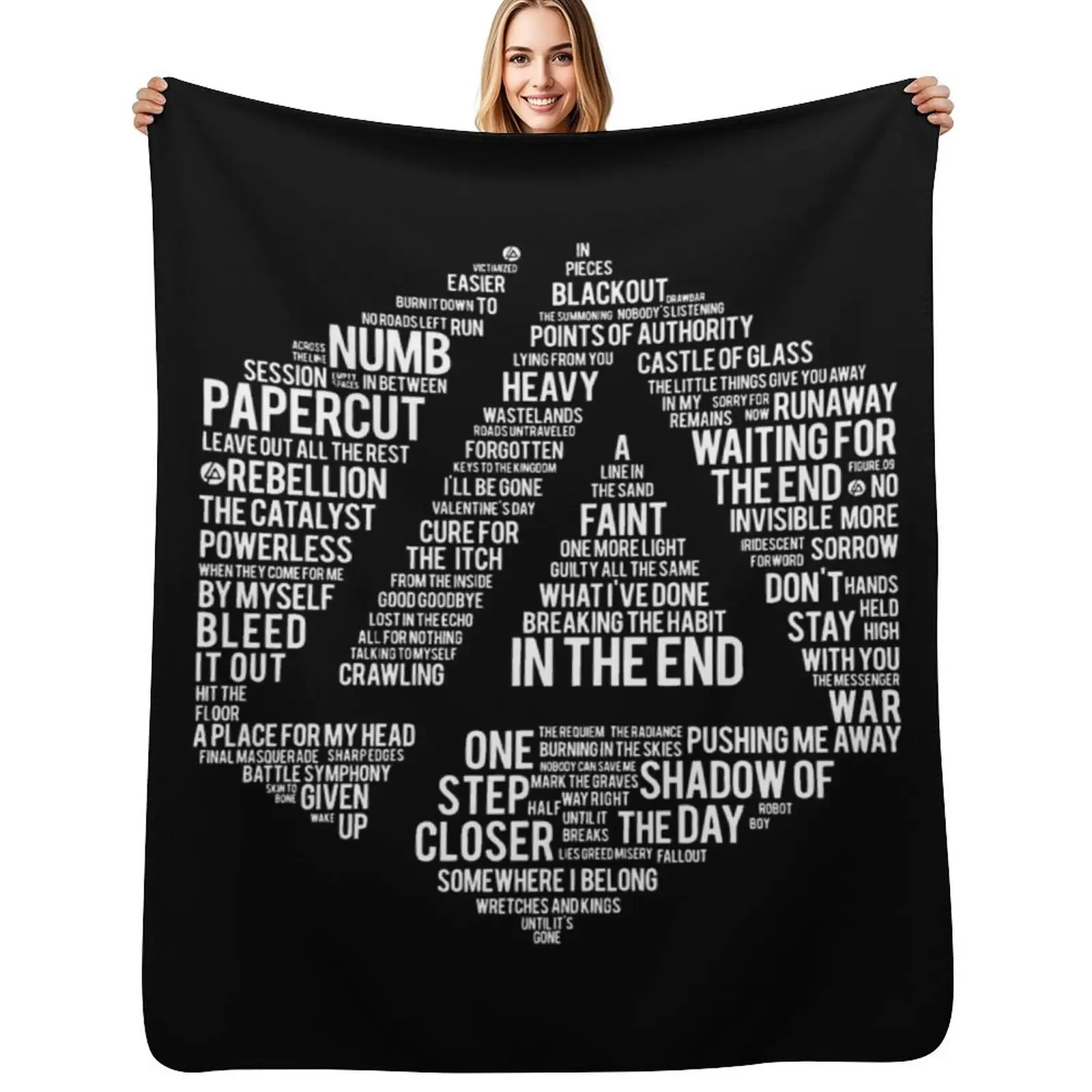 

White Doodle Throw Blanket Softest sofa bed warm for winter Hairy Blanket