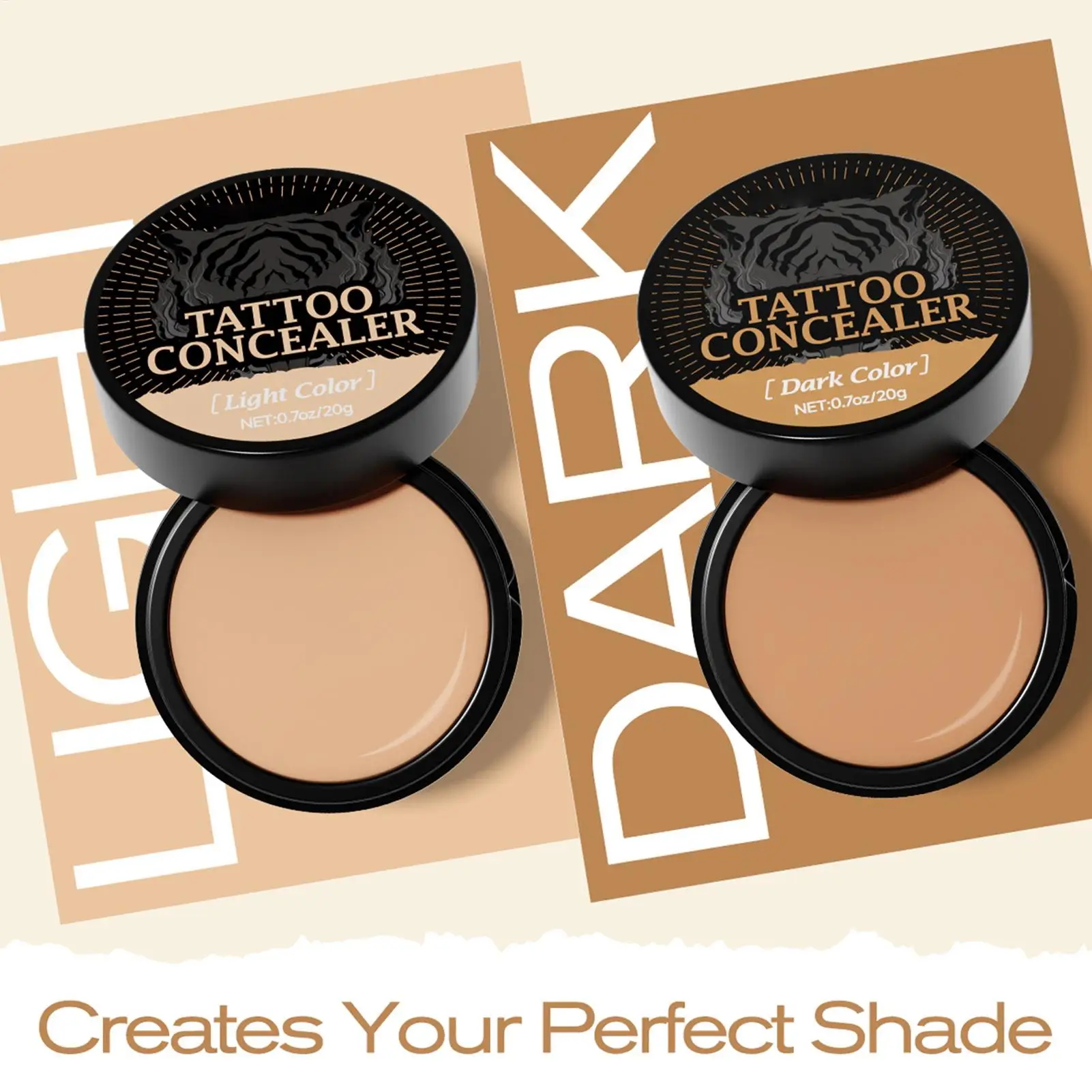 Tattoo concealer cream, waterproof and sweatproof, natural and skin-friendly, available in two colors for you to choose from