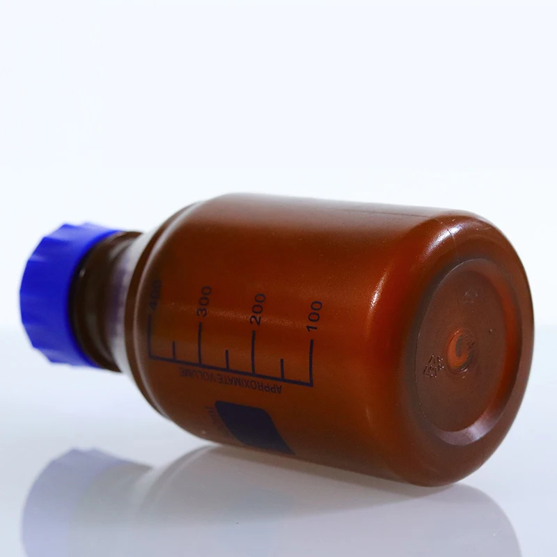 2 قطعة GL45 البلاستيك الأزرق غطاء كاشف زجاجة 2000 مللي البني PP البولي بروبلين المسمار الفم زجاجة مع مقياس عينة زجاجة #4