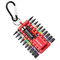 Geinxurn 22PCS 1”/2” Torx Ultra Magnetic S2 Steel Multi Cross Driver Bits Set(T7-T40) with Bit Holder and Organizer Sleeve