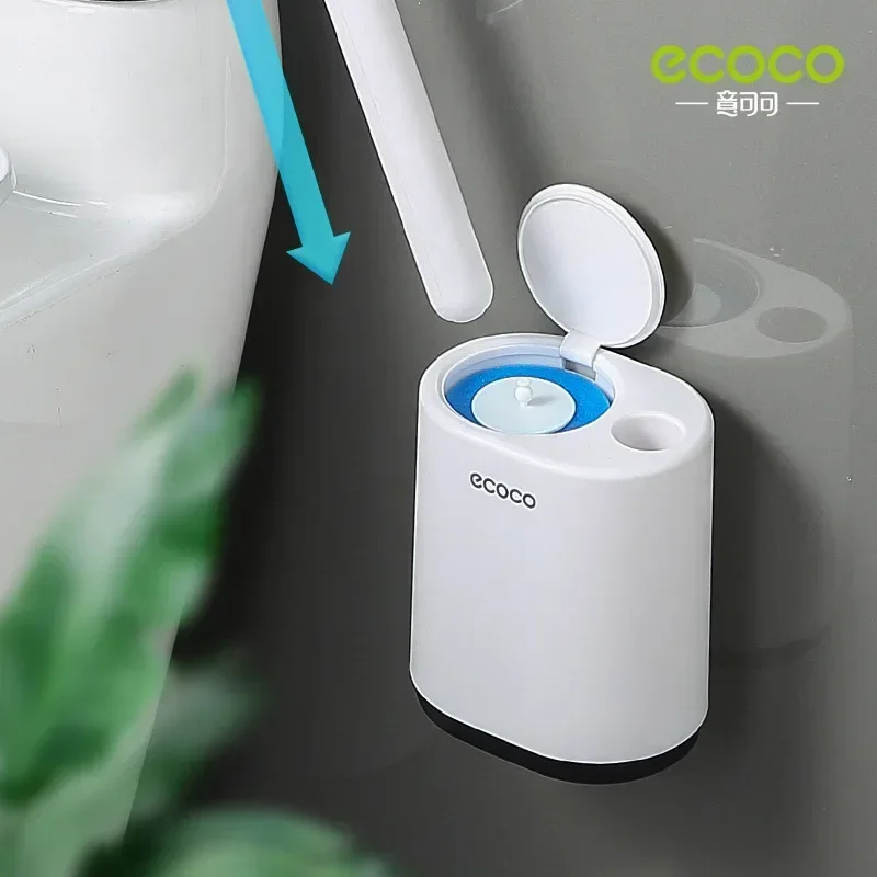 ECOCO disposable toilet brush bathroom accessories wall-mounted household bathroom no dead corner cleaning pit toilet brush set