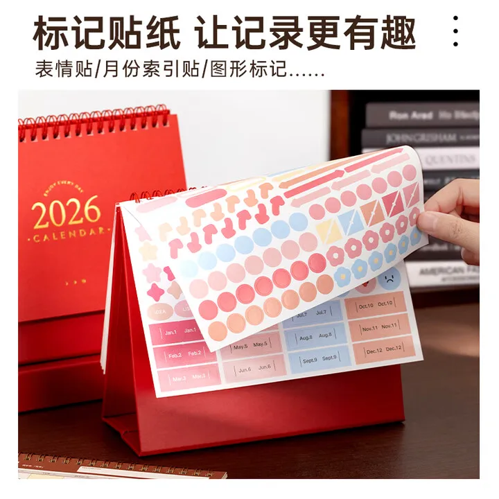 calendars 2026、2026 calendar、calendar、Weiyi 2026 Desk Calendar - Multifunctional Horse Year Planner & Notebook for Office Decor 6