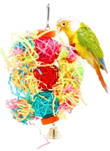 A Parrot Bite Toy Bird Toy Brushed Vine Ball String Pull Swing 5-piece Set