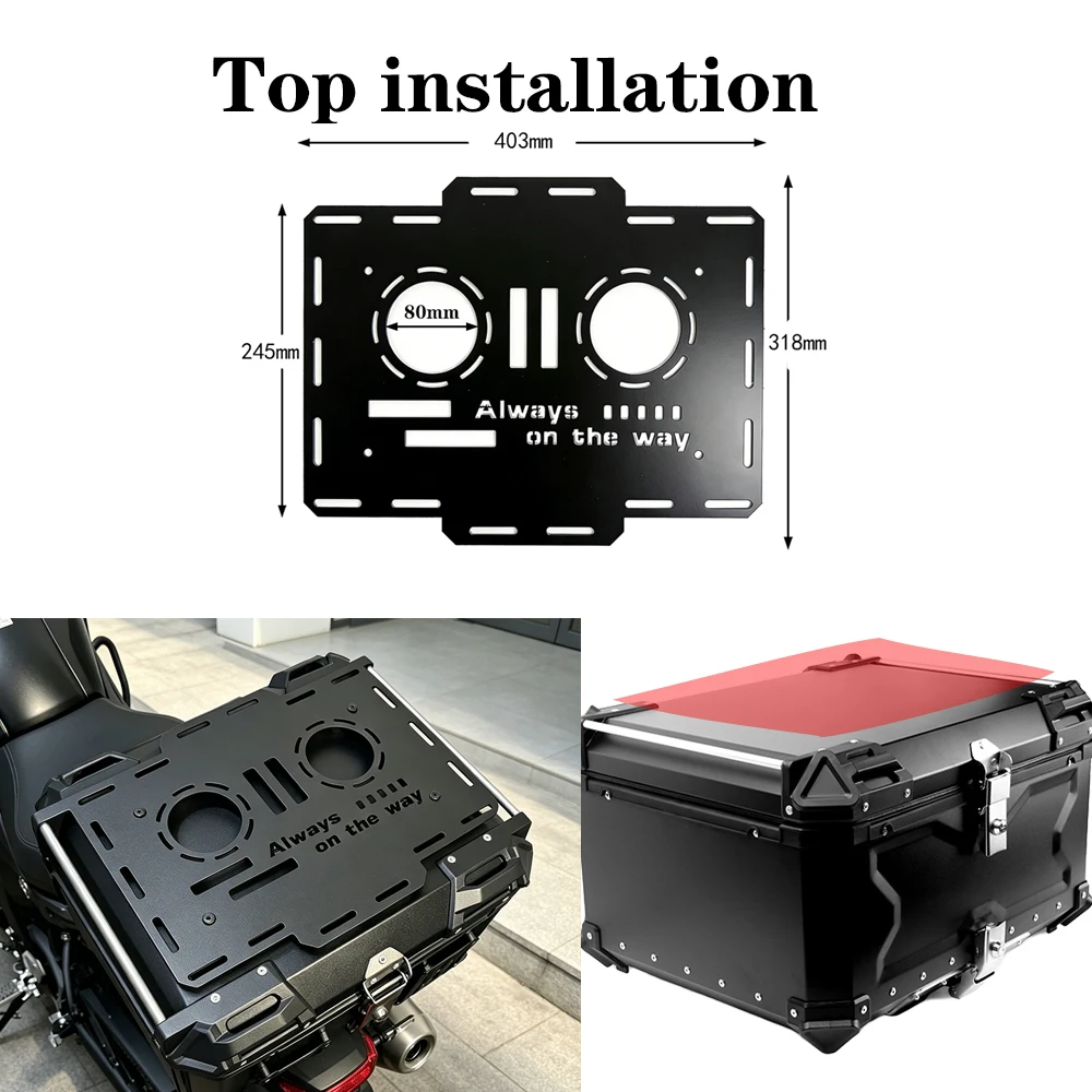 Motorcycle Molle Panel For Trunk Storage Aluminum Alloy Waterproof Tactical Universal Side Box Organizer Modular Storage