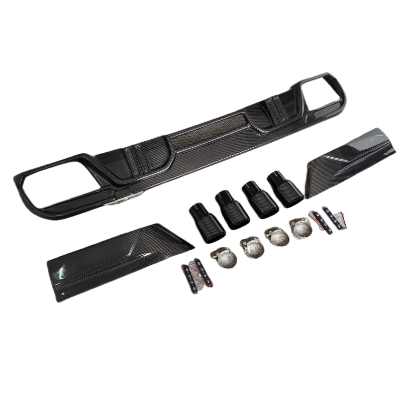 

Larte Style Carbon Fiber Rear Diffuser (with LED Light & Exhaust Tips) for BMW X6 M F96 Body Kit