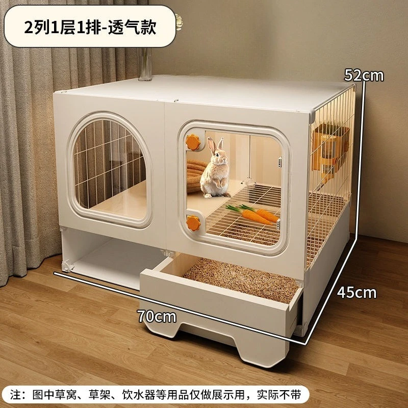 Luxury Extra‑Large Rabbit Cage Villa, Clear Transparent View House for Family Pet Rabbit Raising