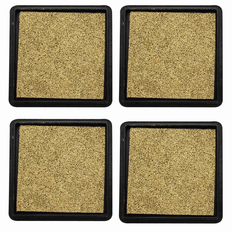 4X Ink Pad Stamp Pad For Wedding Letter Document Gold
