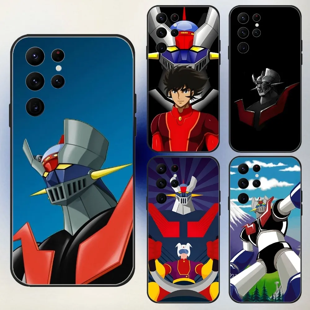 Mazinger Z Robot  Phone Case For Samsung S24,23,22,30,21,10,9,Ultra,Plus,Lite,FE,5G Black Soft Case