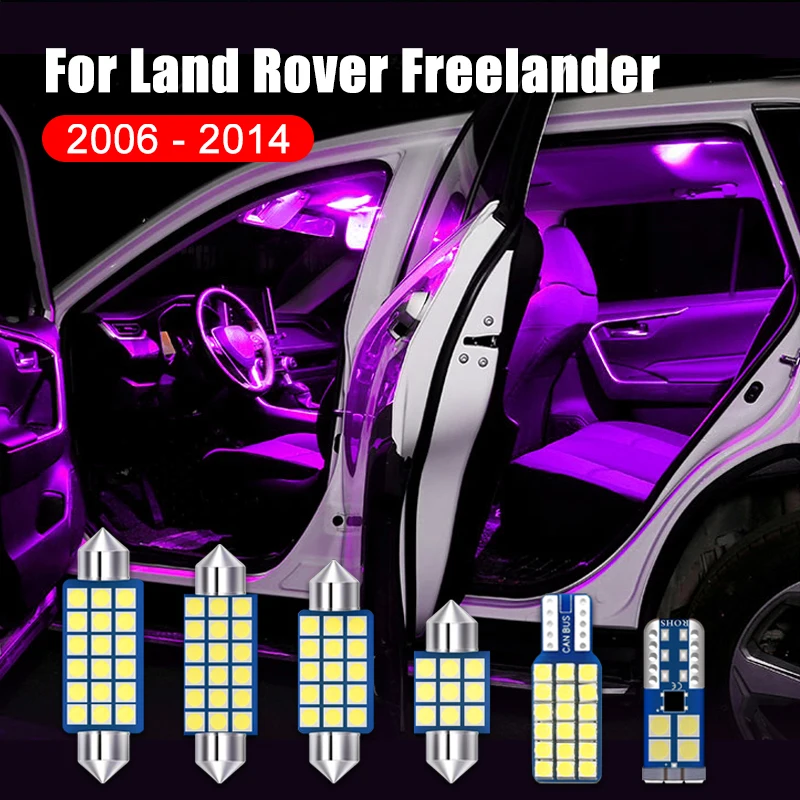 

For Land Rover Freelander 2 2006-2010 2011 2012 2013 2014 5PCS 12v Car LED Bulbs Kit Interior Dome Reading Lamp Trunk Lights