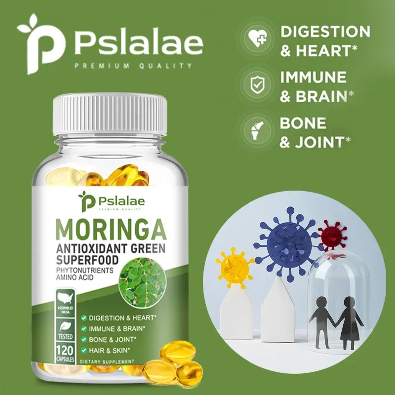 Moringa Capsules - Bone, Joint, Immune Health | Enhance Energy, Endurance, Concentration