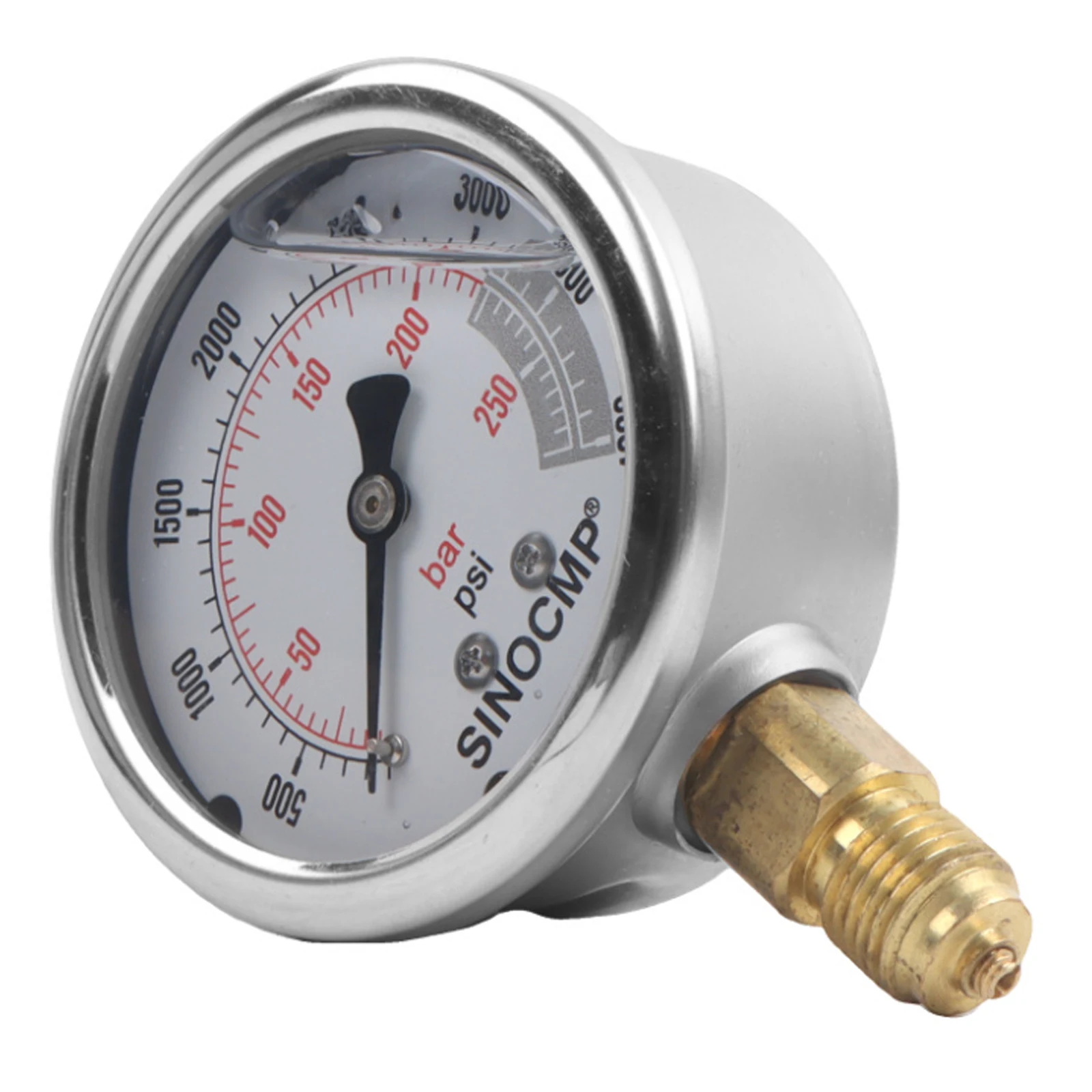 1pc 25mpa/0-250bar/0-4000psi Hydraulic Gauge For Pump Compressor Presses Machinery Hydraulic Engine Excavator Accessories Part