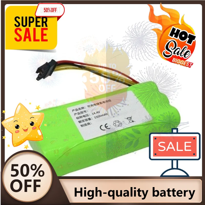 SWZY 14.4V 1500mAh Robot Vacuum Cleaner Battery for Midea i2 for EJE X600 for Dibea R1-L083A R1-L085B R1-L081A ZN605 606 607 609