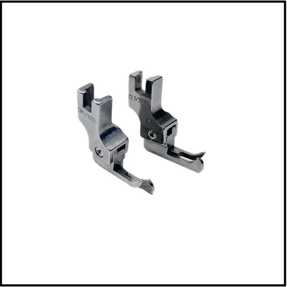 Left/Right Edge Guide Presser Foot Narrow Type Durable Pressing Foot Lockstitch Sewing Machine Feet for Knitt and Thin Materials