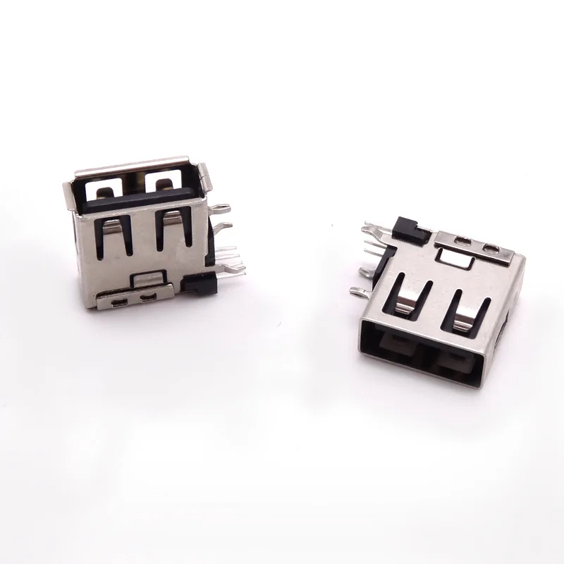 For USB Side Insert Female Seat 13.7/14 Long AF Side Insert Female Seat, Bent Foot Plug + O-Type Foot Straight Edge/Curling Edge