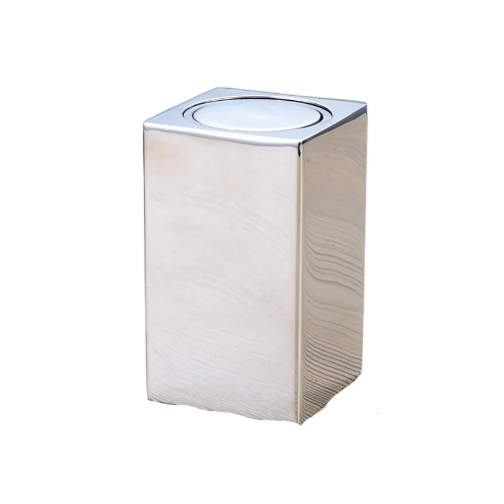 304 Stainless Steel Automatic Spring Cover Toothpick Holder European Style Press Type Toothpick Storage Box Press Bracket