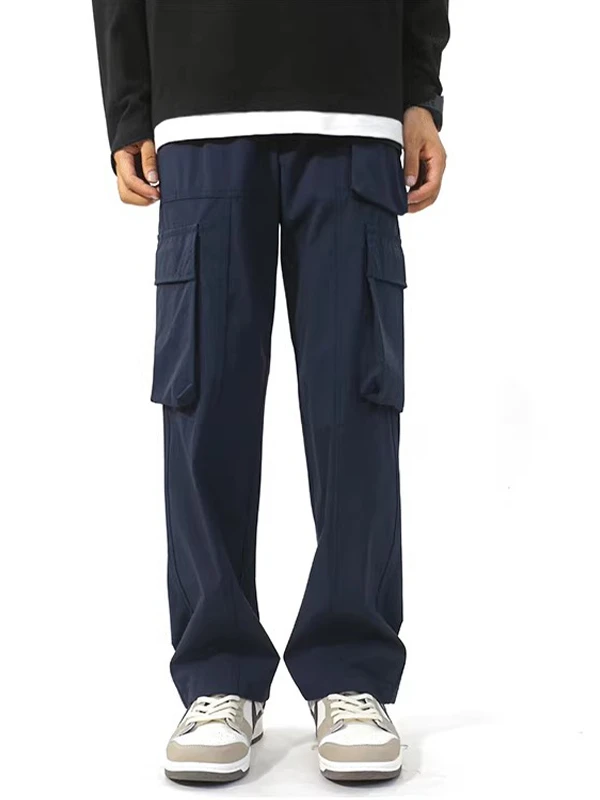 

American Functional Work Pants Loose Straight Casual ket Pants Drapey Spring Autumn Trendy Brand Versatile Loose Fit