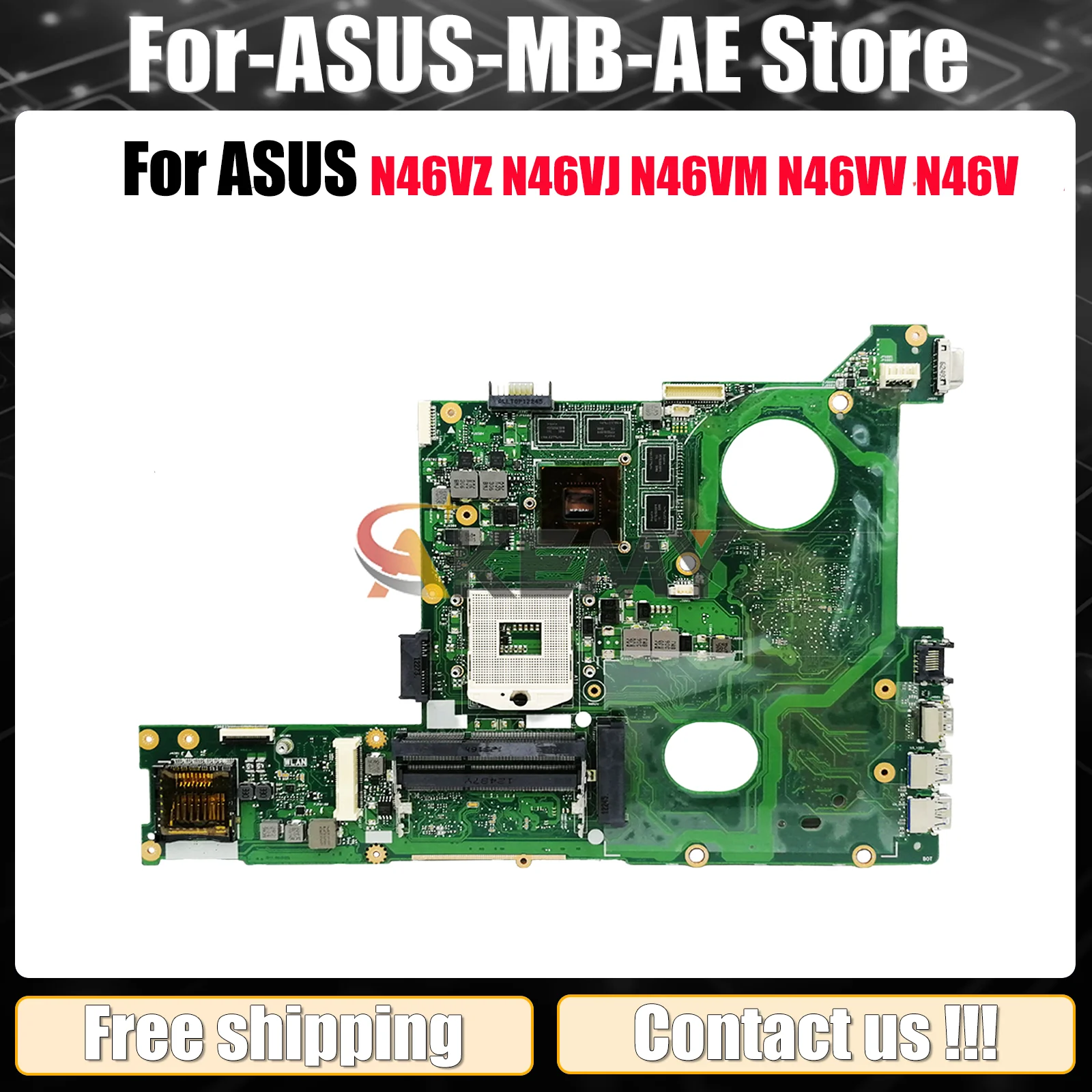 

N46VZ Материнская плата для ноутбука ASUS N46VJ N46V N46VV N46VM N46VZ N46VB Материнская плата для ноутбука в наличии 100% тестирование ОК быстрая доставка