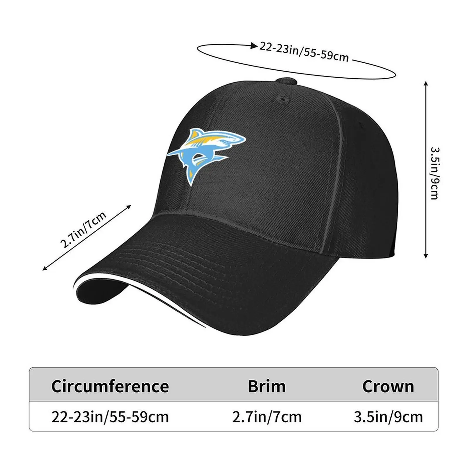 قبعة بيسبول LIU Sharks Icon مصممة قبعة Wild Ball Hat قبعات ممتعة قبعة غربية للسيدات والرجال