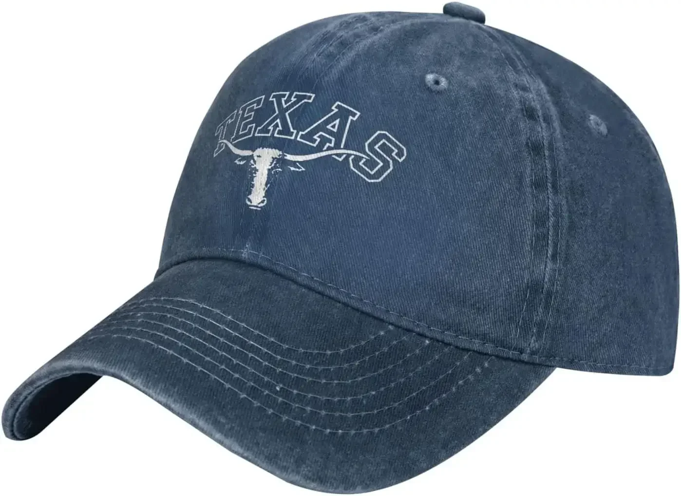 Texas Longhorn Lone Star State Texas Strong Denim Baseball Cap Trucker Hat for Men Or Women Cowboy