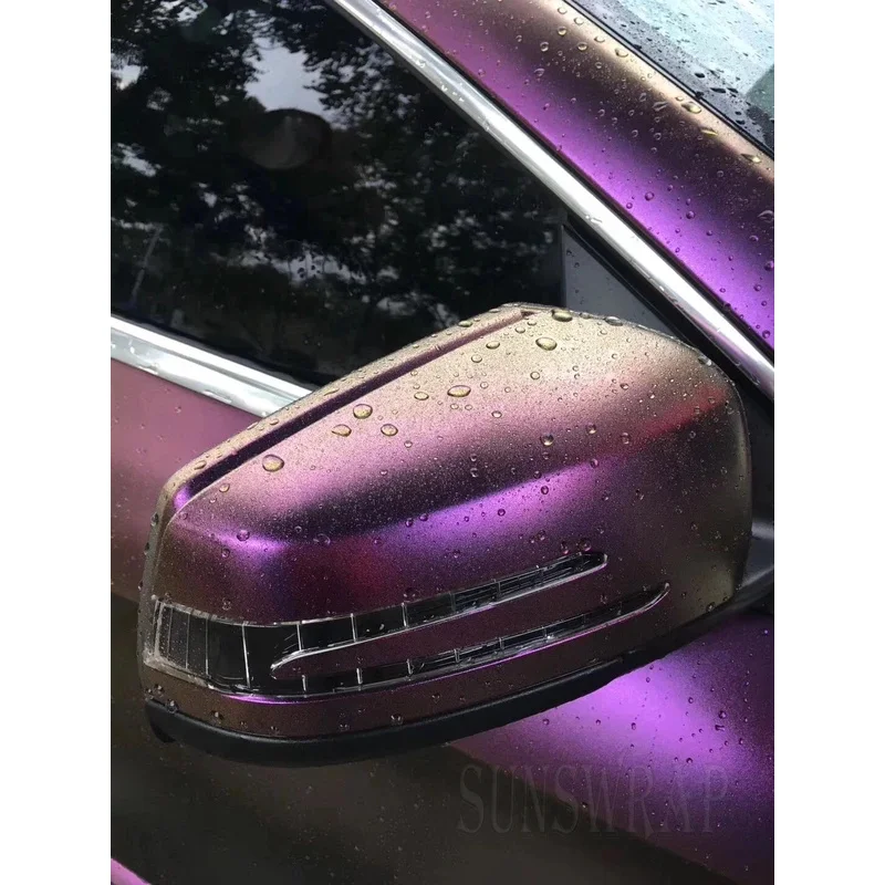 

Хит продаж: Матовая пленка-хамелеон 2026 года, фиолетово-золотая, для оклейки авто, с технологией Air Release, без пузырьков, самоклеящаяся