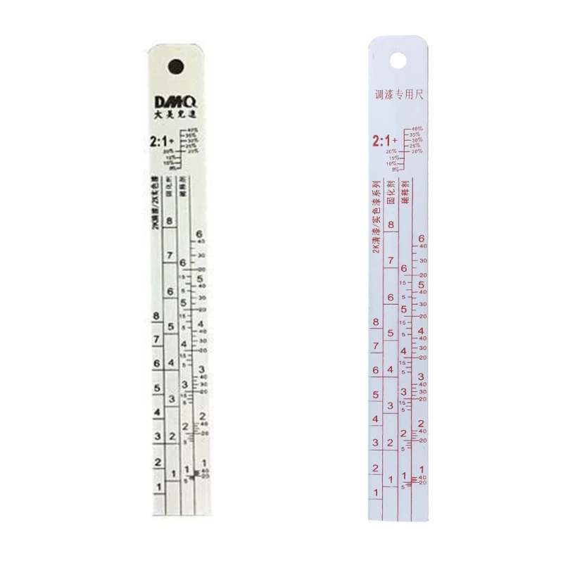 Large Stainless Steel Car Paint Mixing Ratio Scale Ruler Corrosion-resistant