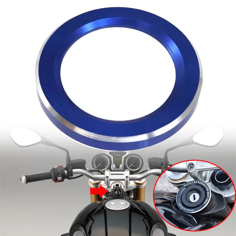 

Motorcycle CNC Aluminum Alloy Ignition Starter Lock Protective Cover Fit For BMW RNINET R Nine T 2013-2022 2021 2020 2019 2018