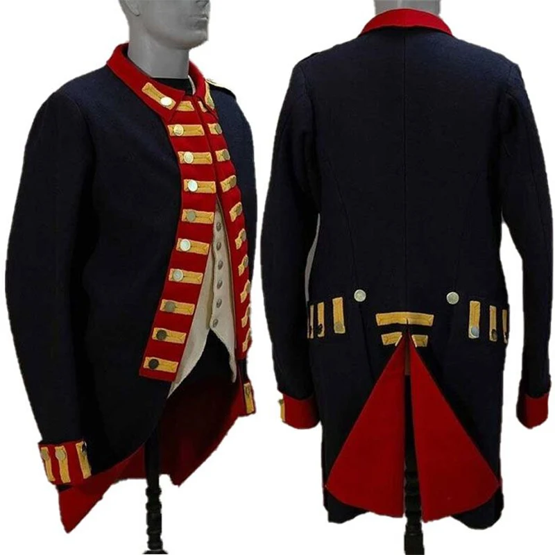 Regency Royal Artillery Guard Jacket Colonial Civil War Officer Soldier Military Uniform Outlander William Cosplay Costume