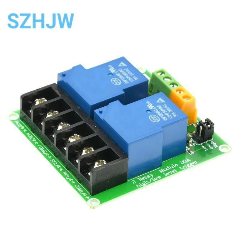 Two Channel 2-way DC 5V Relay Module 30A Optocoupler Isolation Module High And Low Level Trigger Relay For Smart Home PLC