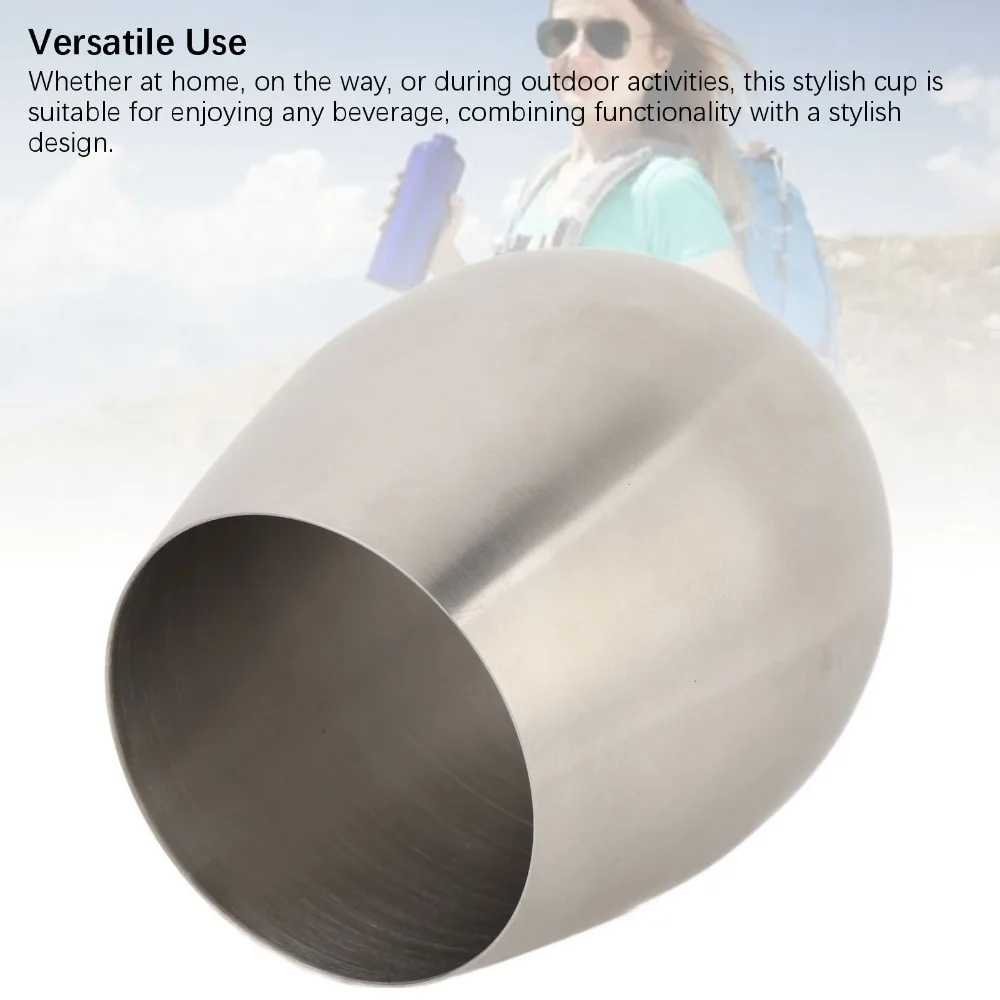 Safe 500ml Cold Drink Cup Mirror Polished Rustless Steel Coffee Tumbler Practical Flat Bottom Base Beverage Mug Daily Picnic view 2