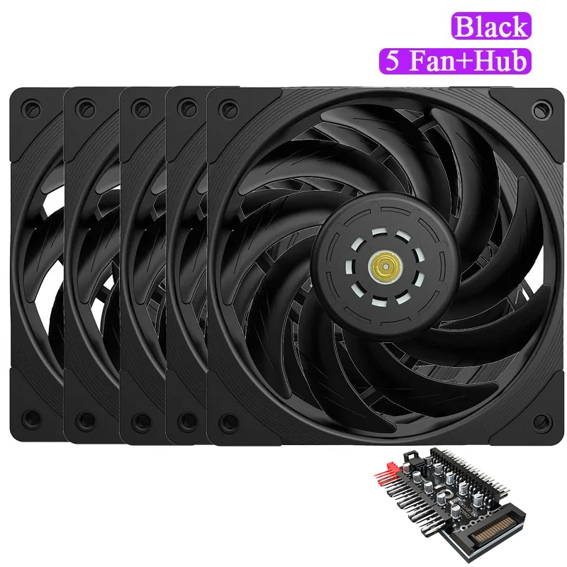 TEUCER T30 CPU Kühler Fan 2150RPM 4PIN PWM 12cm Computer Fall Kühlsystem Fan SFDB Silent PC Gamer 120mm CPU Kühler Fan