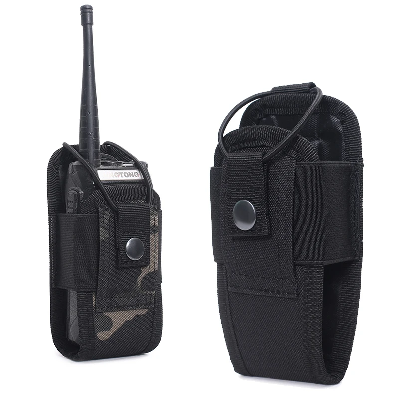 Multifunctional Camouflage Molle System Walkie-Talkie Bag Outdoor Sports Wireless Calling Machine Accessory Pocket