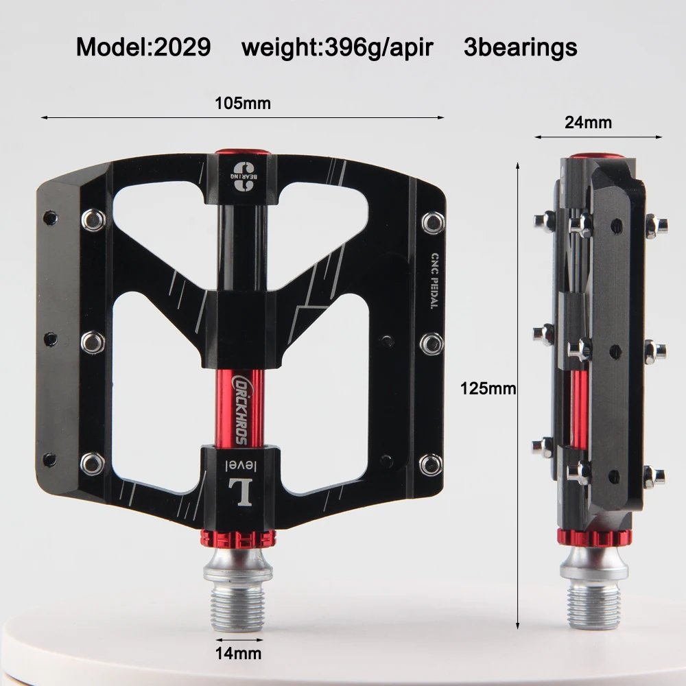 CNC Aluminum Alloy Ultralight Bicycle Pedal, 3 Bearings, Anti-Slip, CNC, BMX, MTB, Bike Accessories